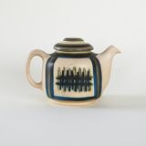 Stoneware teapot, Danish design, 1960s, manufactured by Okela