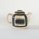 Stoneware teapot, Danish design, 1960s, manufactured by Okela