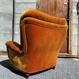 Vintage velvet armchair