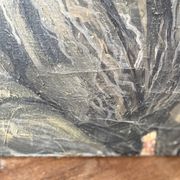 Oil portrait on canvas of an elegant vintage woman 50s