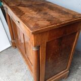 Buffet Empire period bronze marquetry walnut and fruit tree