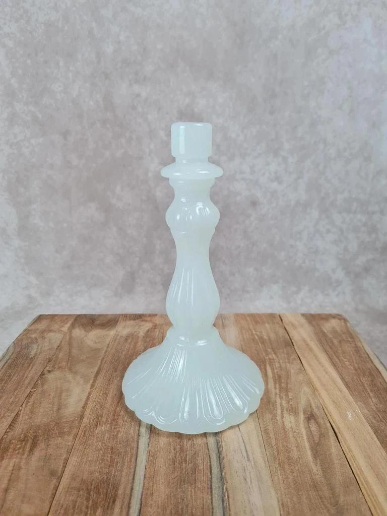 Vintage white opaline candlestick