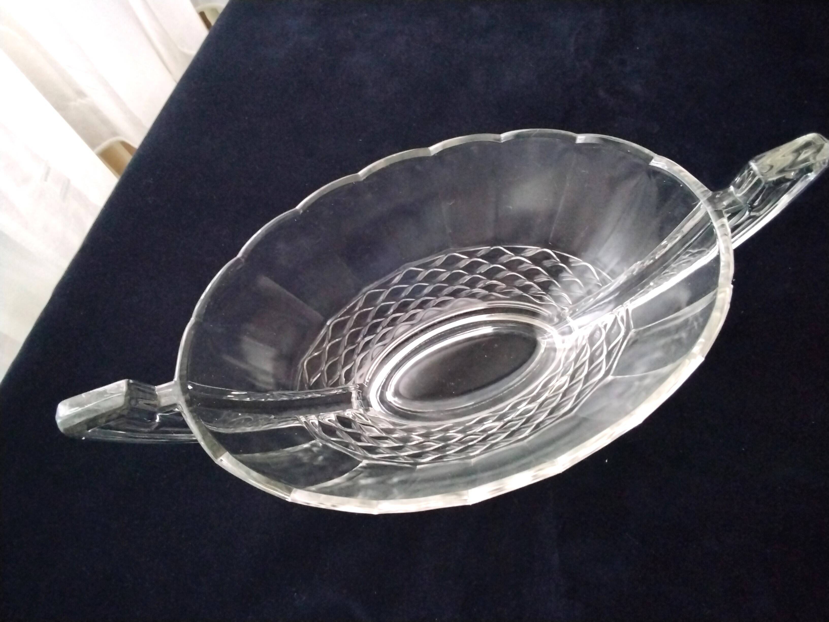 Art Deco cup in molded pressed glass