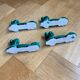 Green ceramic dog knife holder