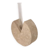 Fratelli Manelli style Travertine and glass test tube vase