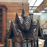 Handcrafted teak cage