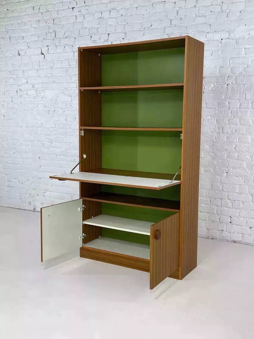 Bookcase with integrated desk/bar, 60s-70s design