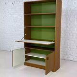 Bookcase with integrated desk/bar, 60s-70s design