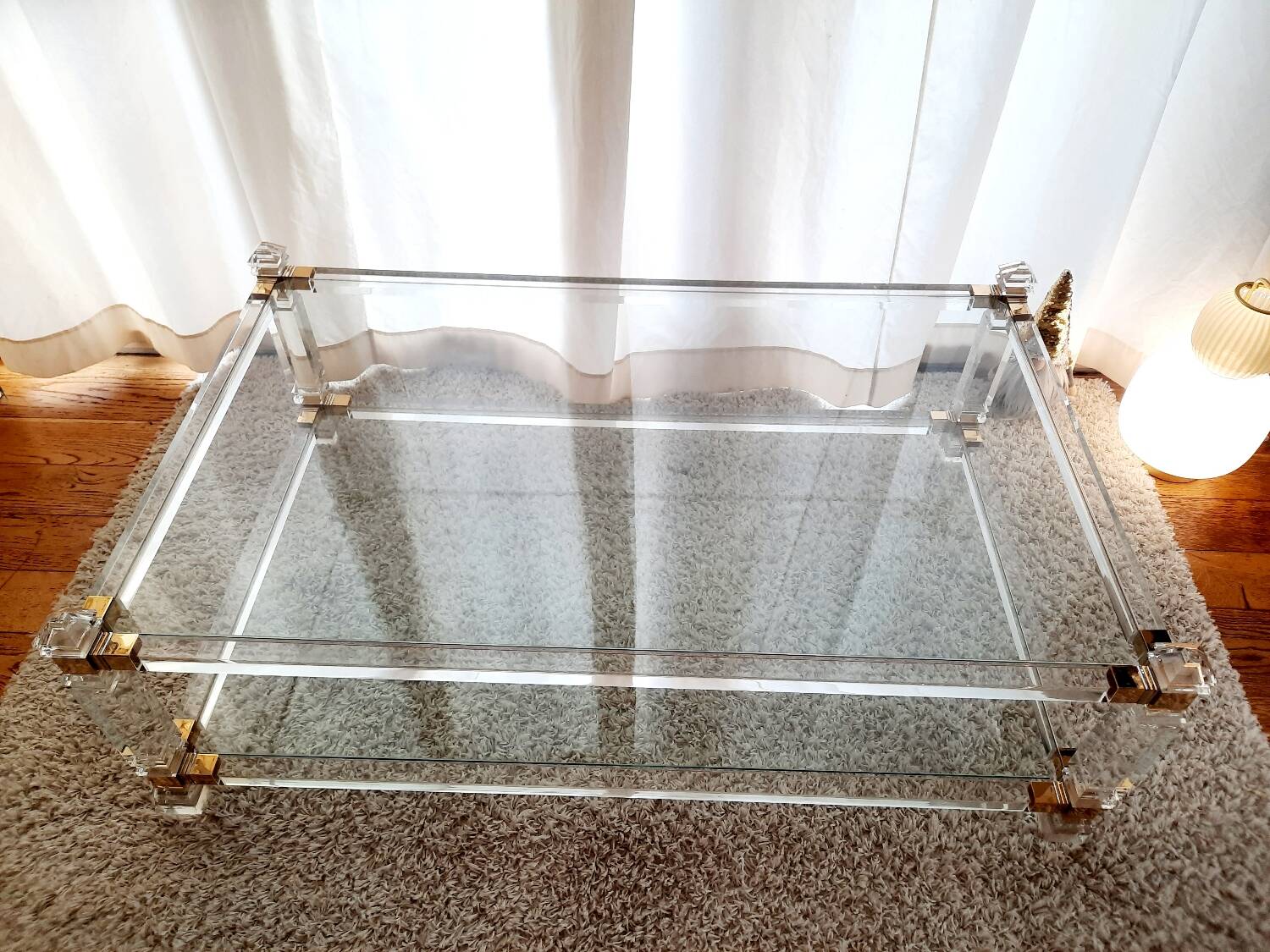 Coffee table in Altuglass "Romeo" 70s/80s
