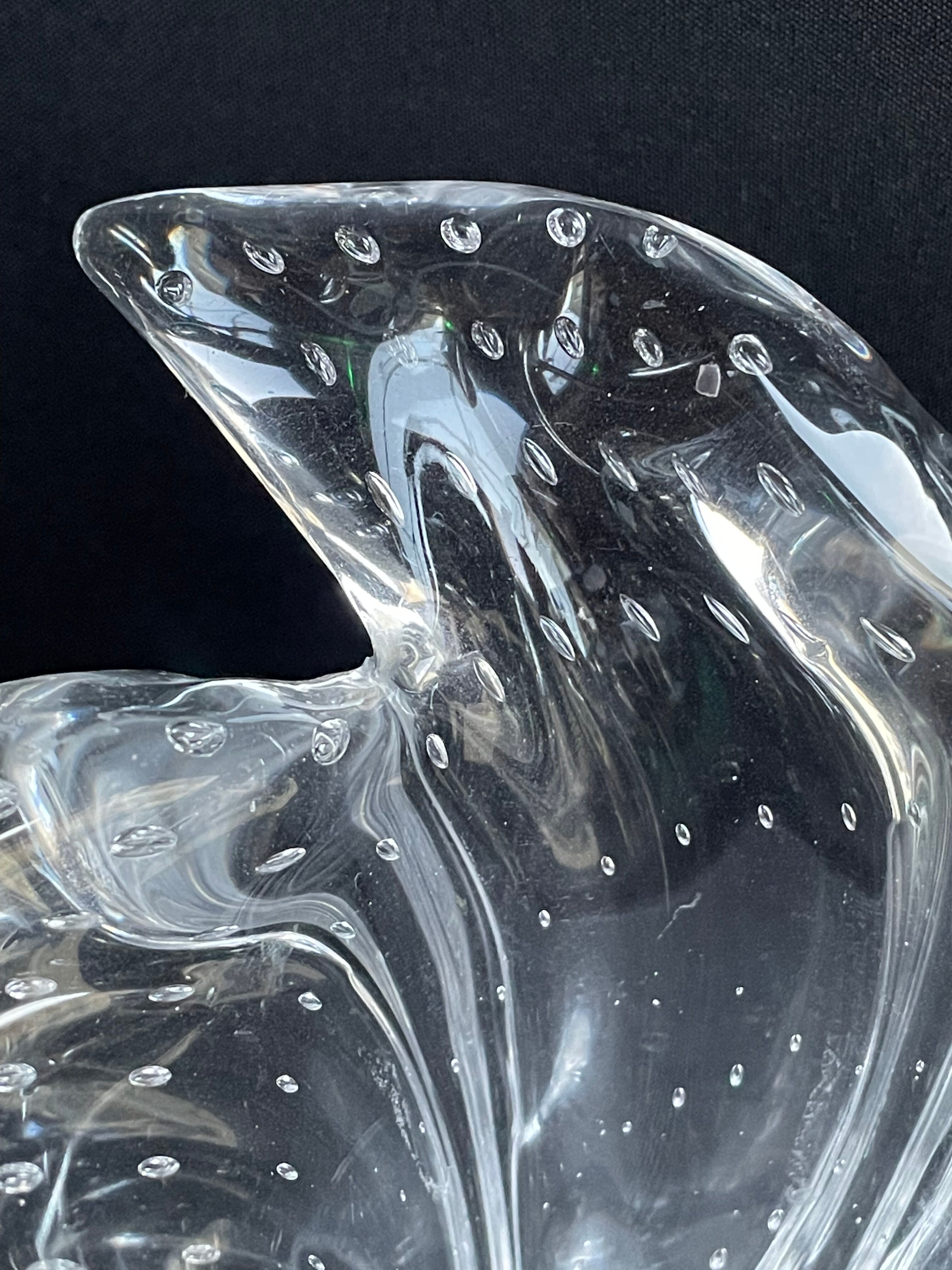 Schneider XXth bubbled crystal vase