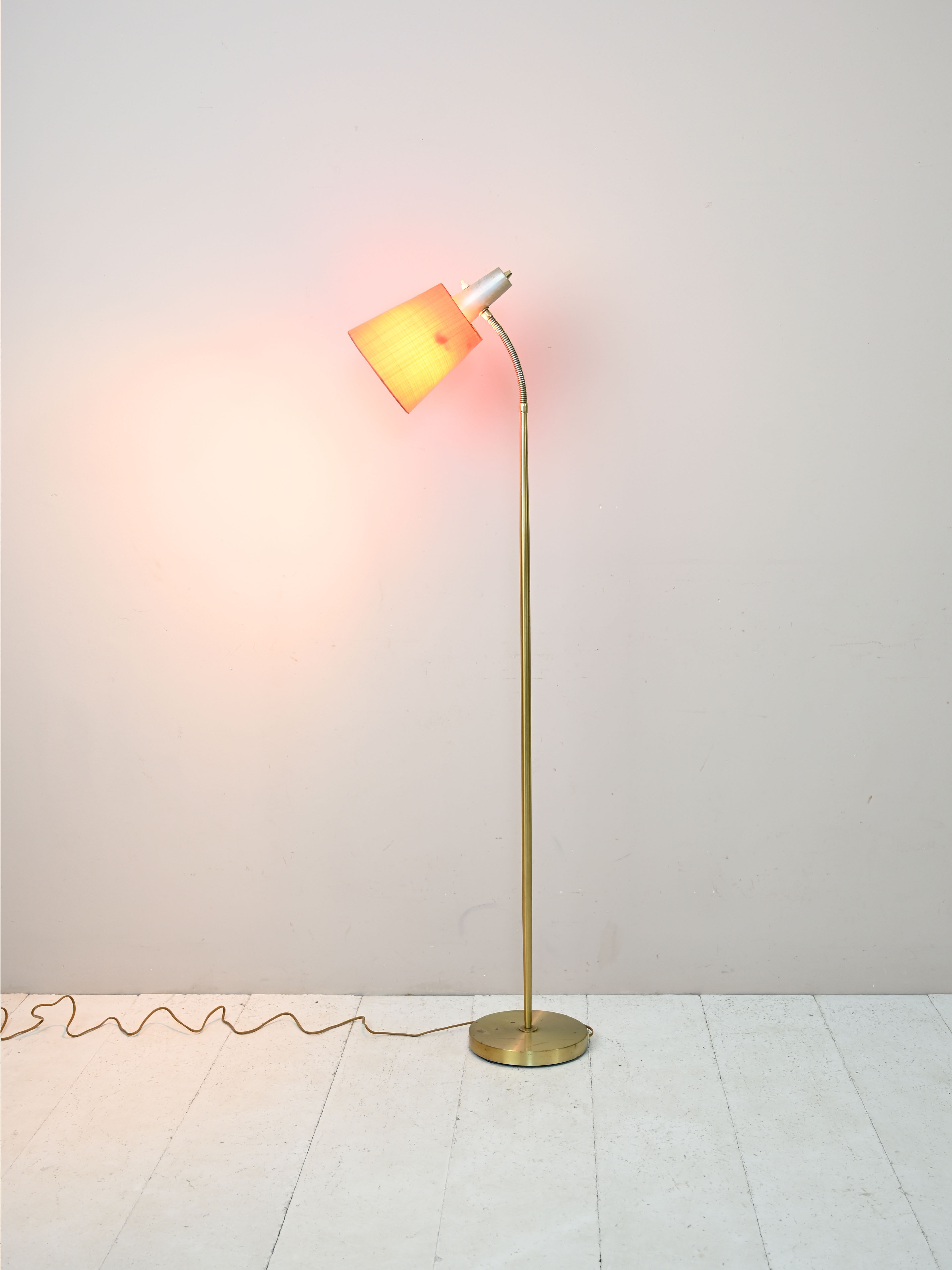 Modern antique floor lamp with gold base