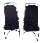 Pair of Gastone Rinaldi chairs. 70s/80s.