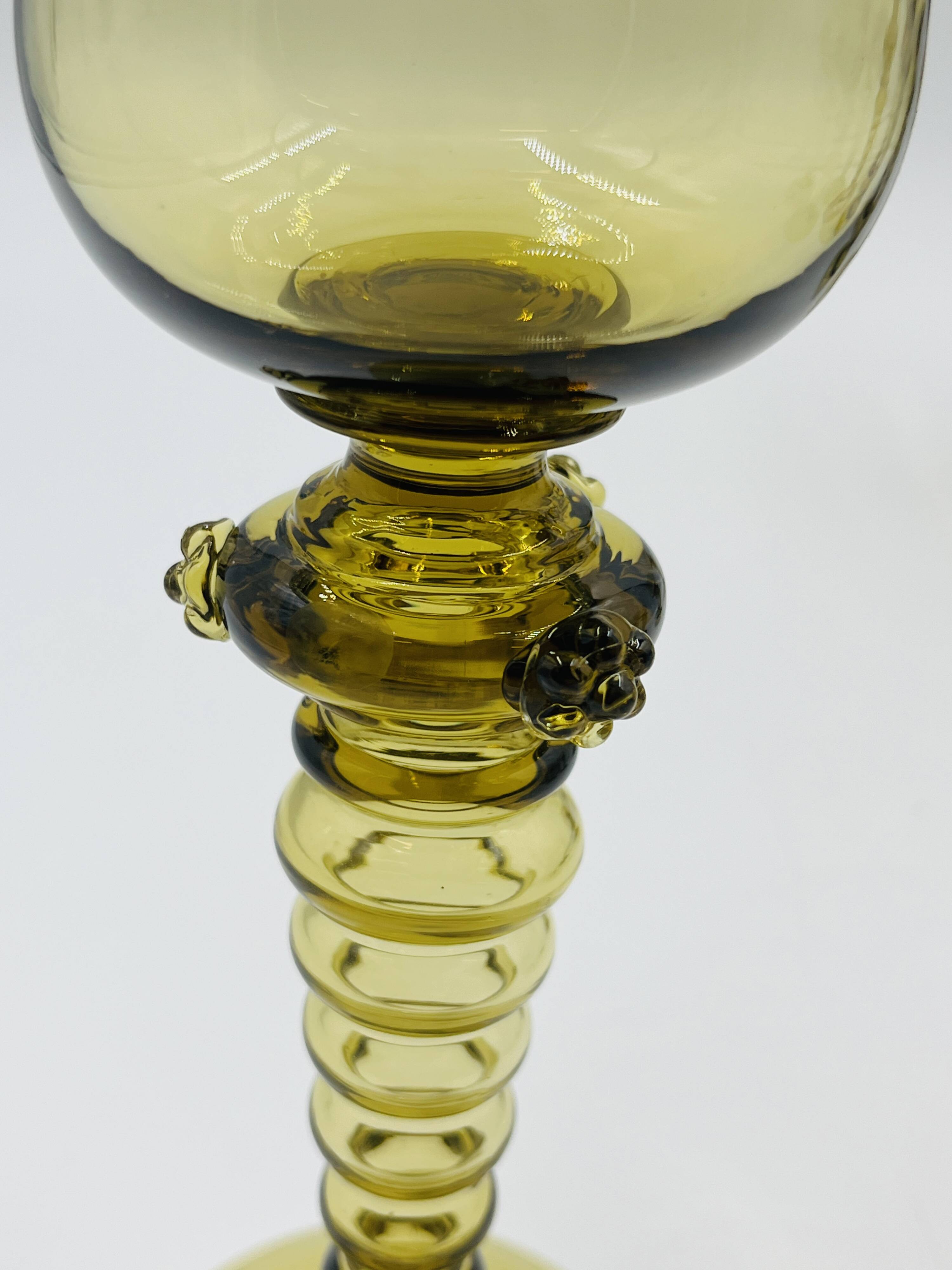 Lot de 8 verres à vin Roemer verts