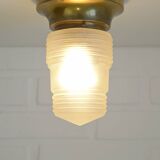 Original Art Deco Brass Sconces Pair of Ceiling Lights Antique  1920 / 1930