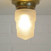 Original Art Deco Brass Sconces Pair of Ceiling Lights Antique  1920 / 1930