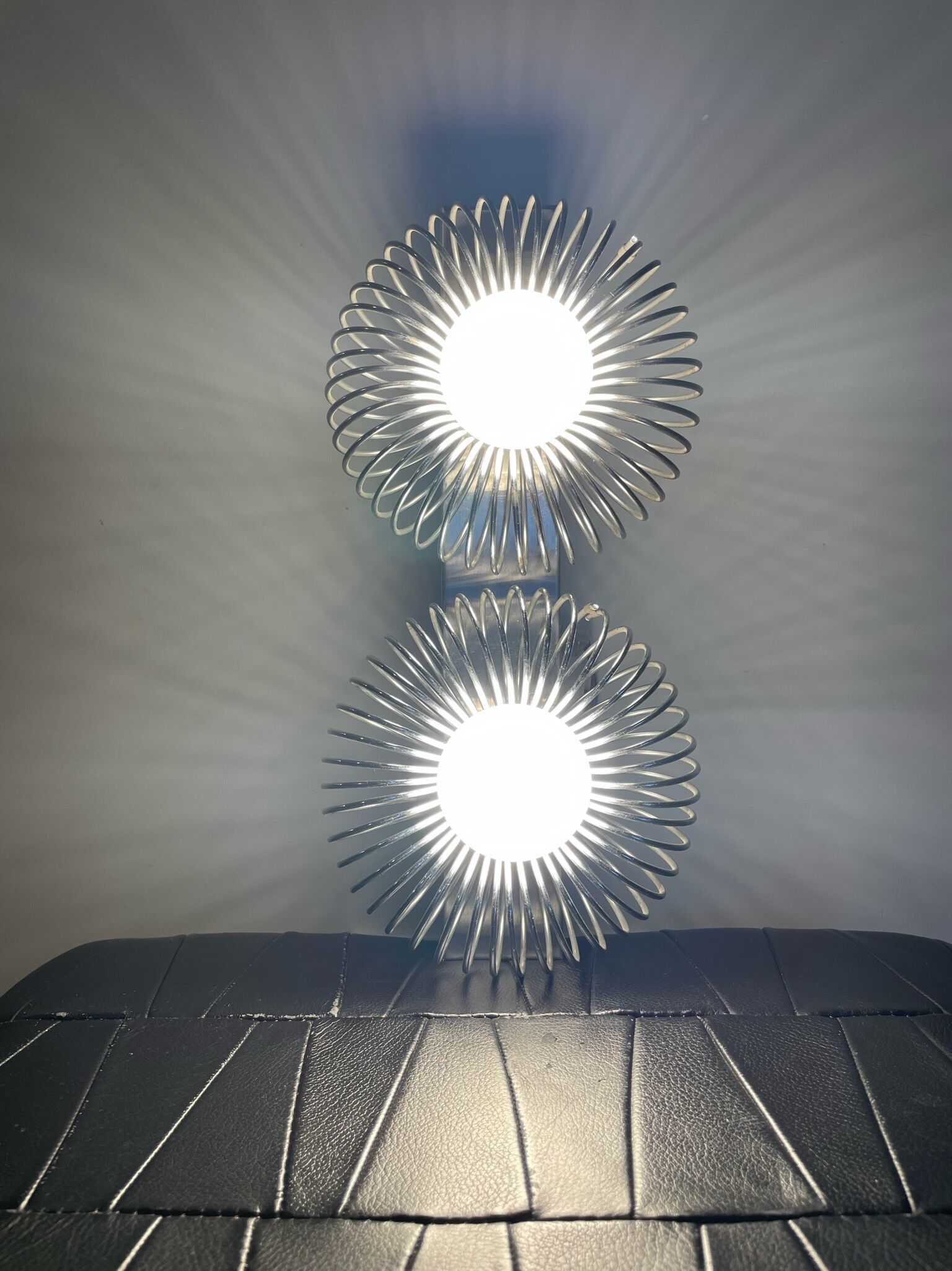 Vintage double spring wall lamp