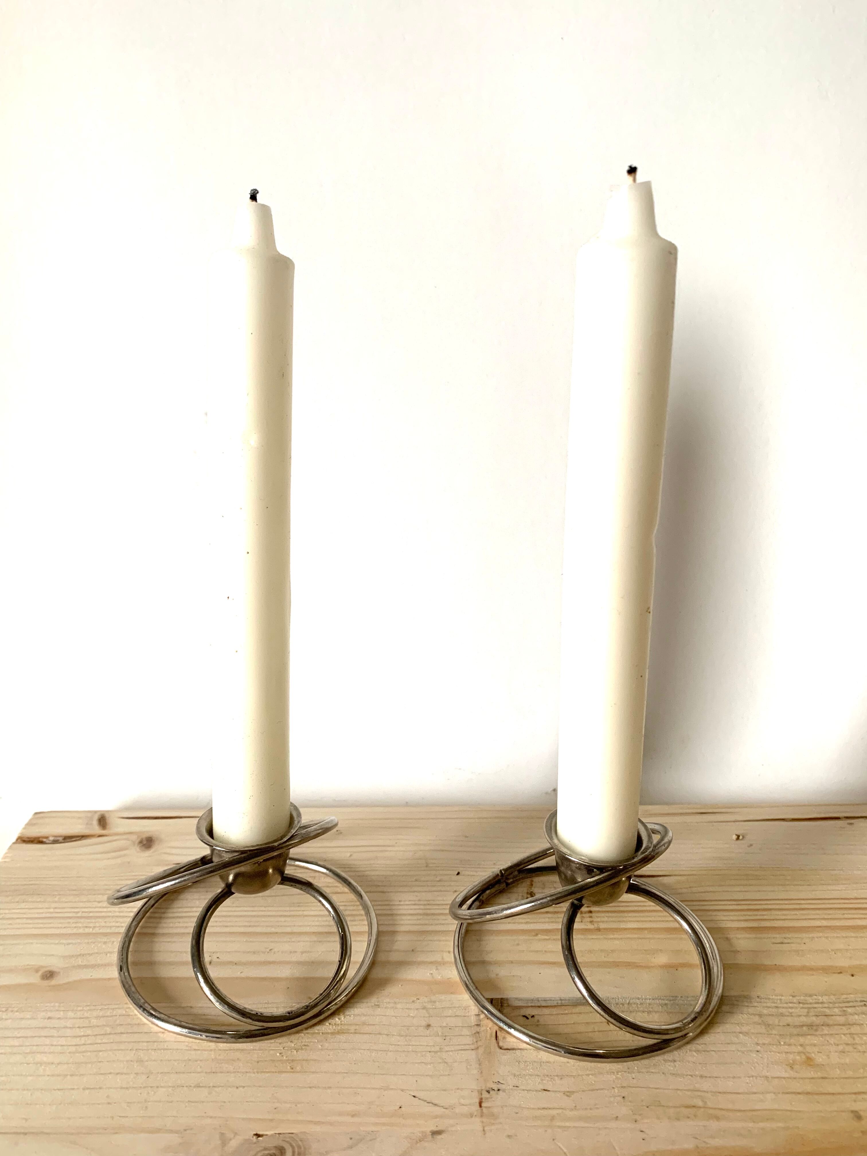 Metal candlesticks