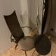 Dressing table coat rack by Roger Landault with its chair.