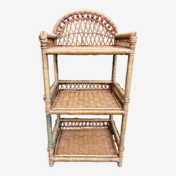 Rattan shelf cabinet