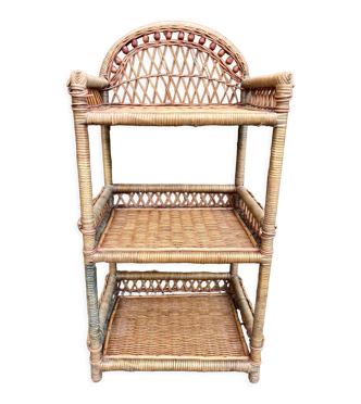 Meuble étagère en rotin