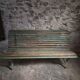 French garden bench in wood and iron, 1950s