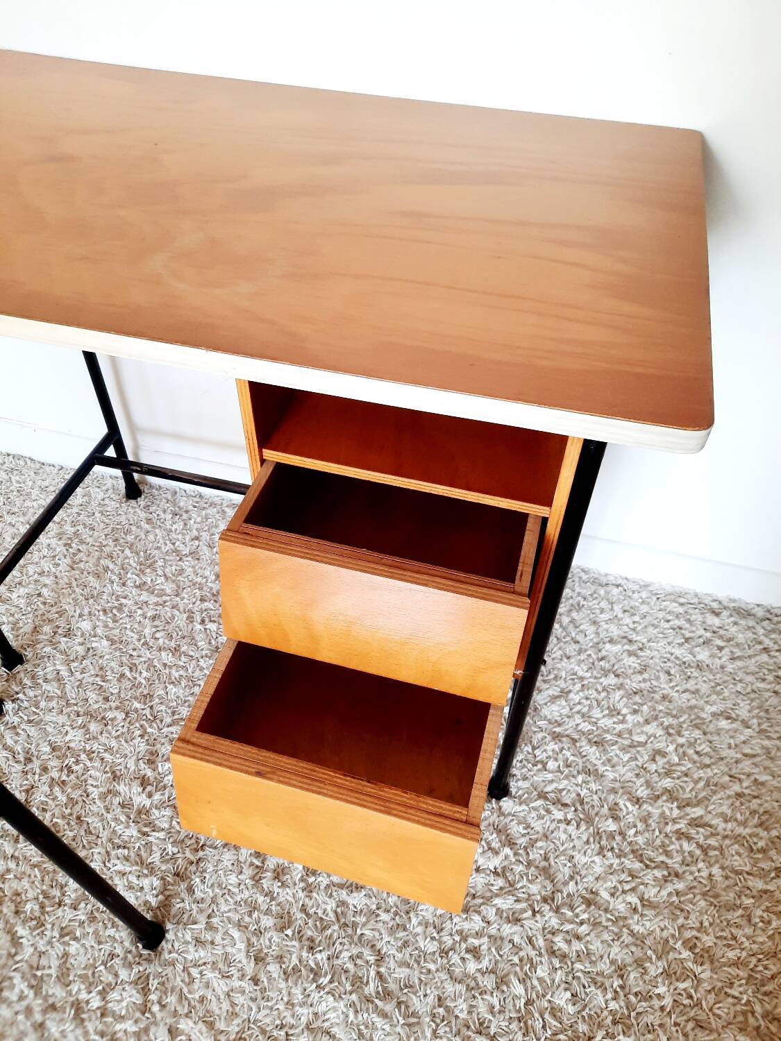 Bureau bois vintage années 50s