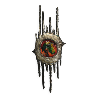 Czechoslovak Brutalist Wall Light Sculpture, 1970s