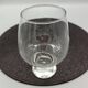6 glasses model "fjord" by durobor transparent foot with vintage bubble