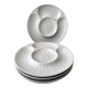 4 L’Hirondelle porcelain artichoke plates from Mehun sur Yèvre