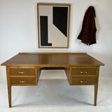 Two-sided oak desk, 50s