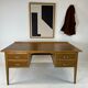 Bureau en chêne bi face années 50