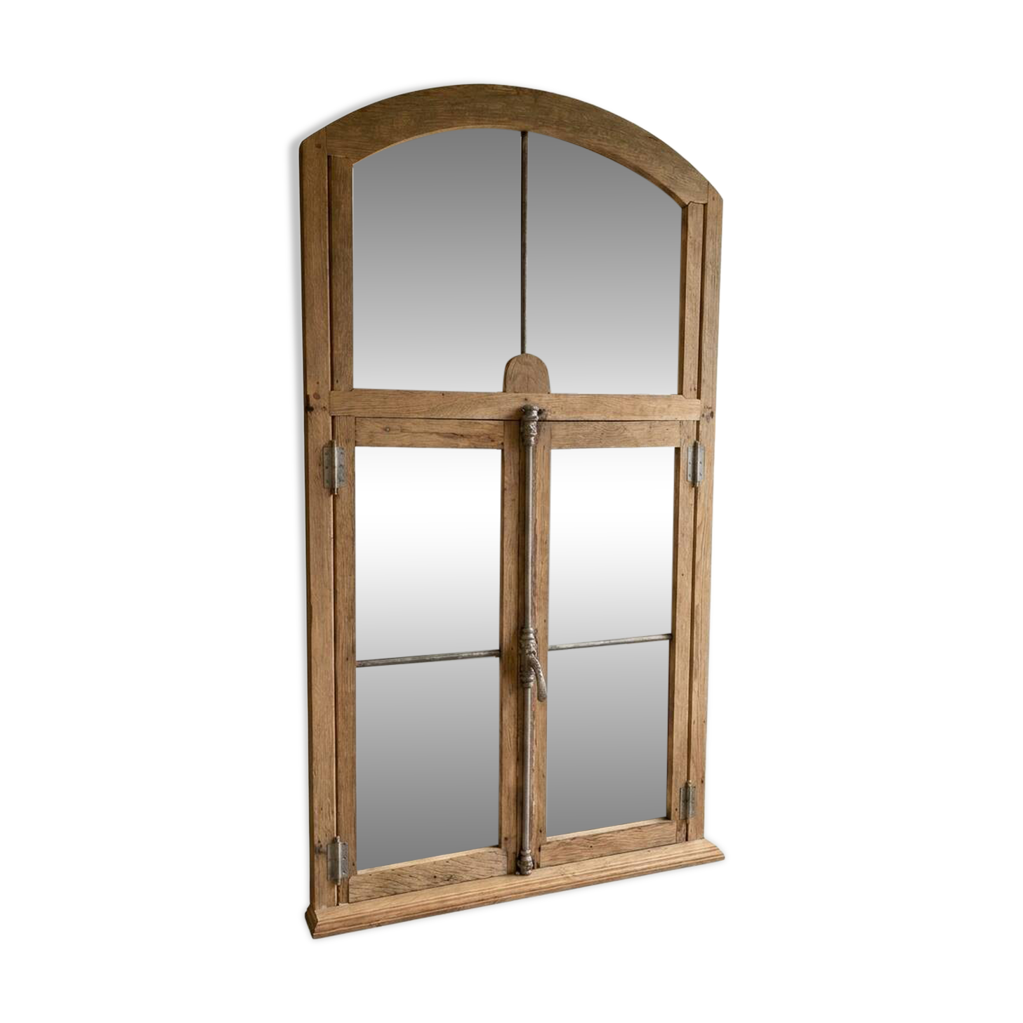 Eighteenth-century oak window mirror.