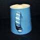Soufflenheim terracotta pottery pitcher with blue goose decor