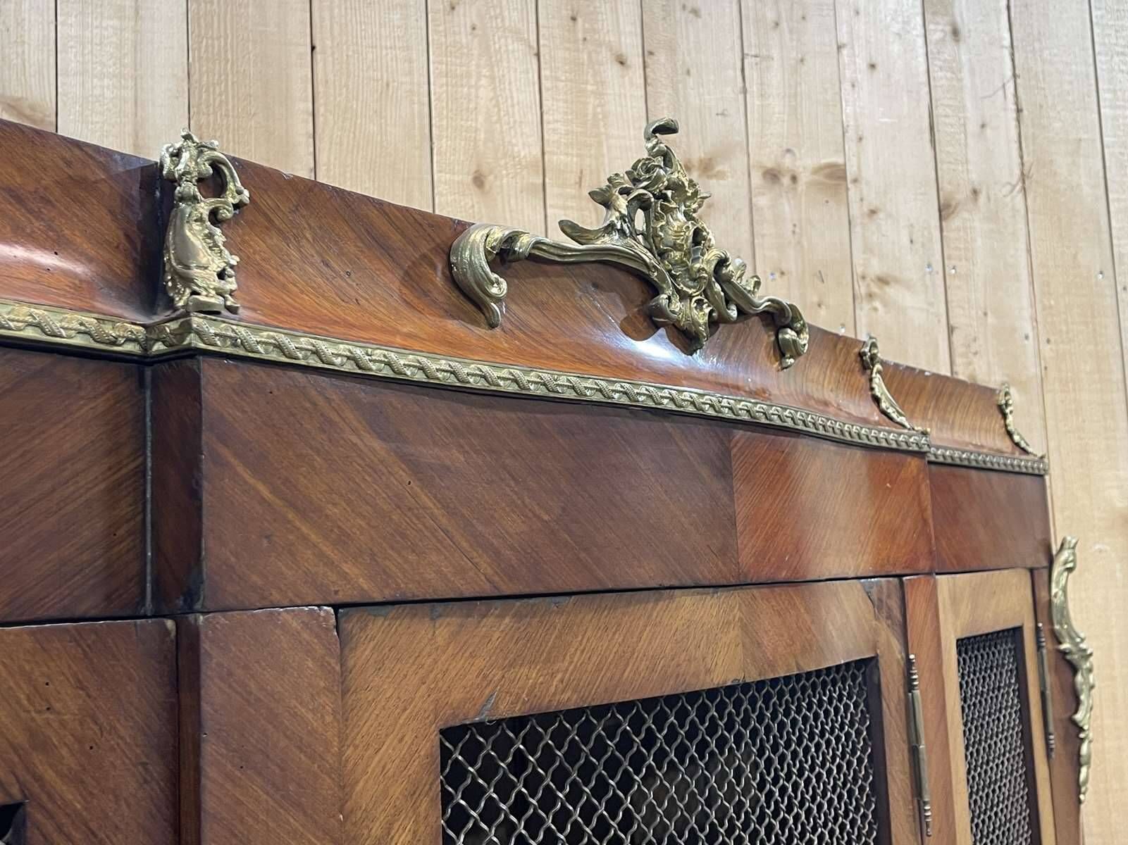 Late 19th century Regency style bookcase in rosewood and oak, removable