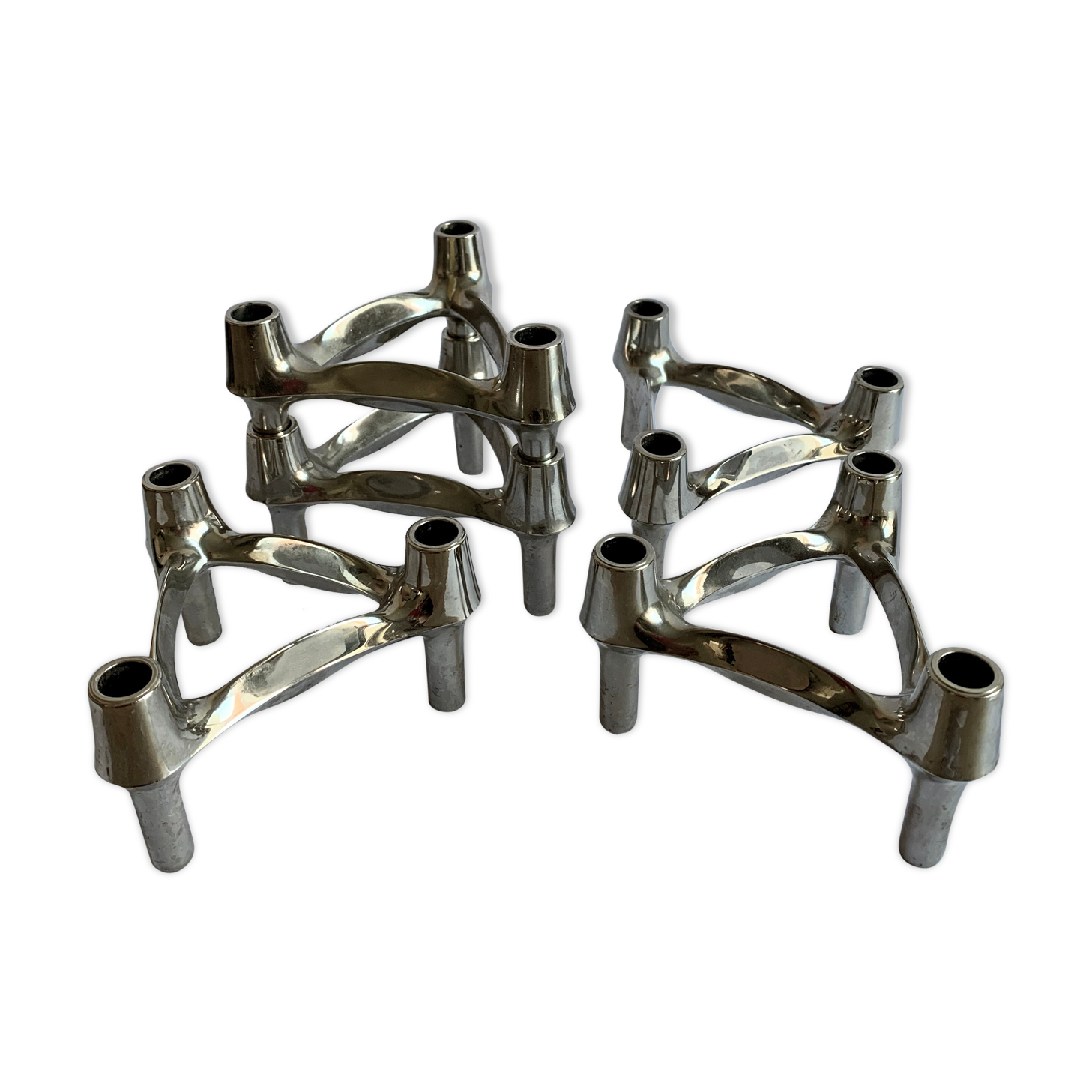 Candleholders by Fritz Nagel for BMF, 1960s, set of 5