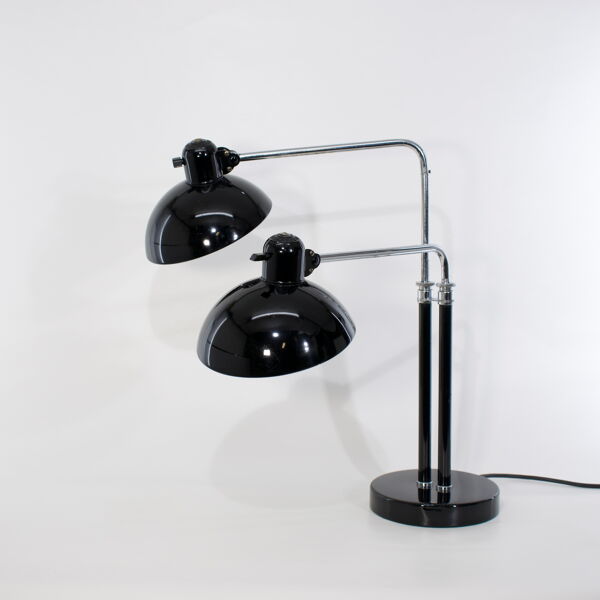 Lampe de bureau double Bauhaus de Christian Dell modèle 6660 Super, édition originale Kaiser Idel