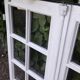 Oak window H96,8xL80,5cm old small tiles