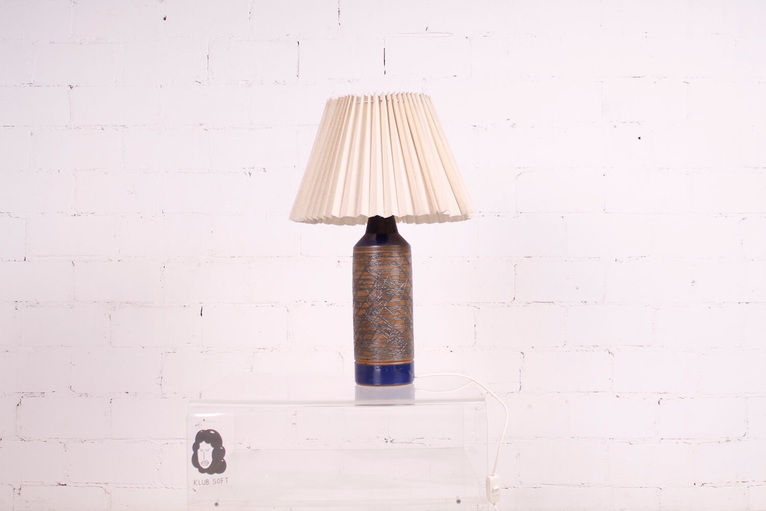 Scandinavian Ceramic Table Lamp, 1960s