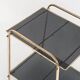 Vintage side table in gilded and painted iron. France, 1950s.