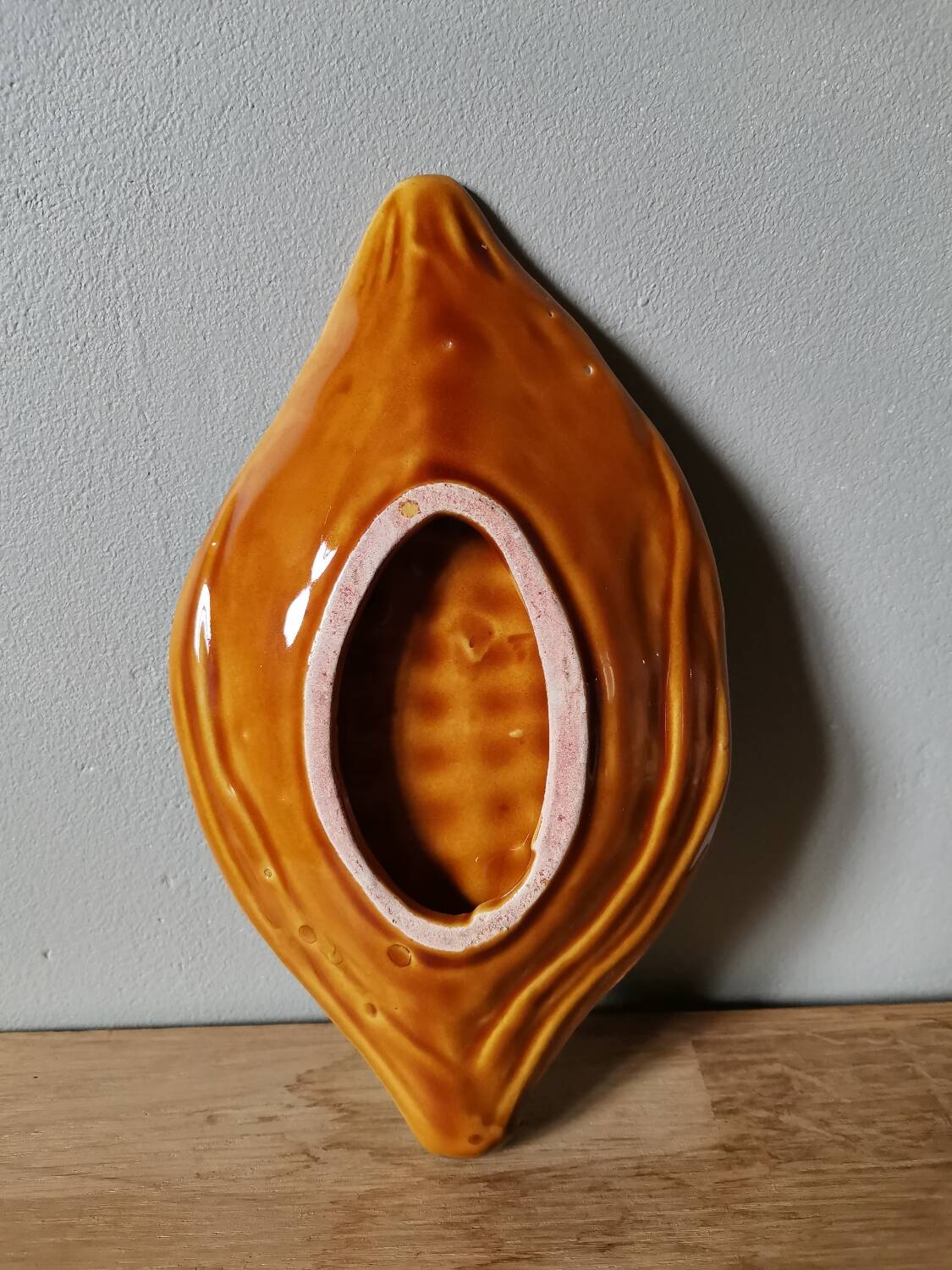 Vintage Corn Slush Plate Cup Vallauris Style