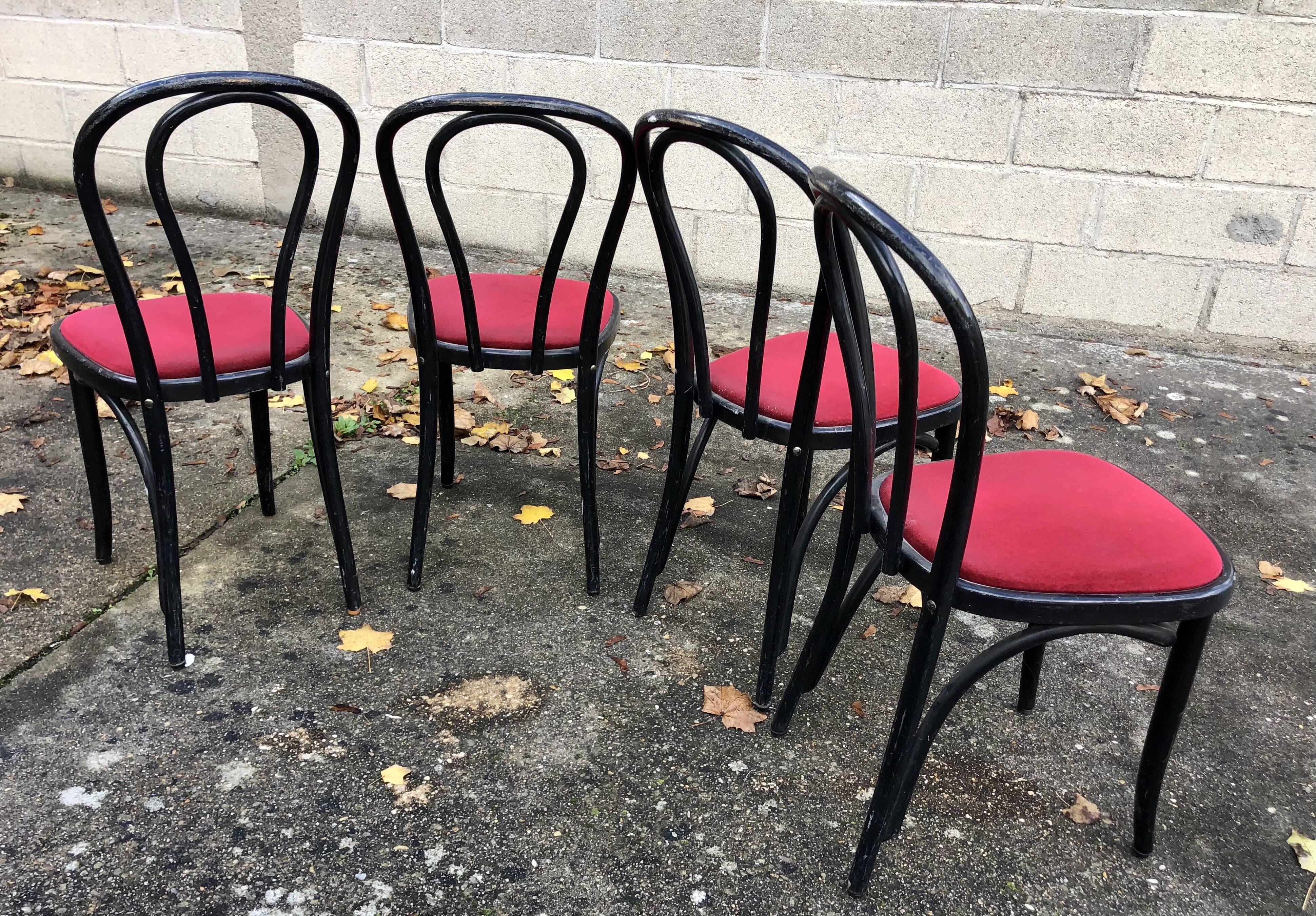 4 Wooden bistro chairs