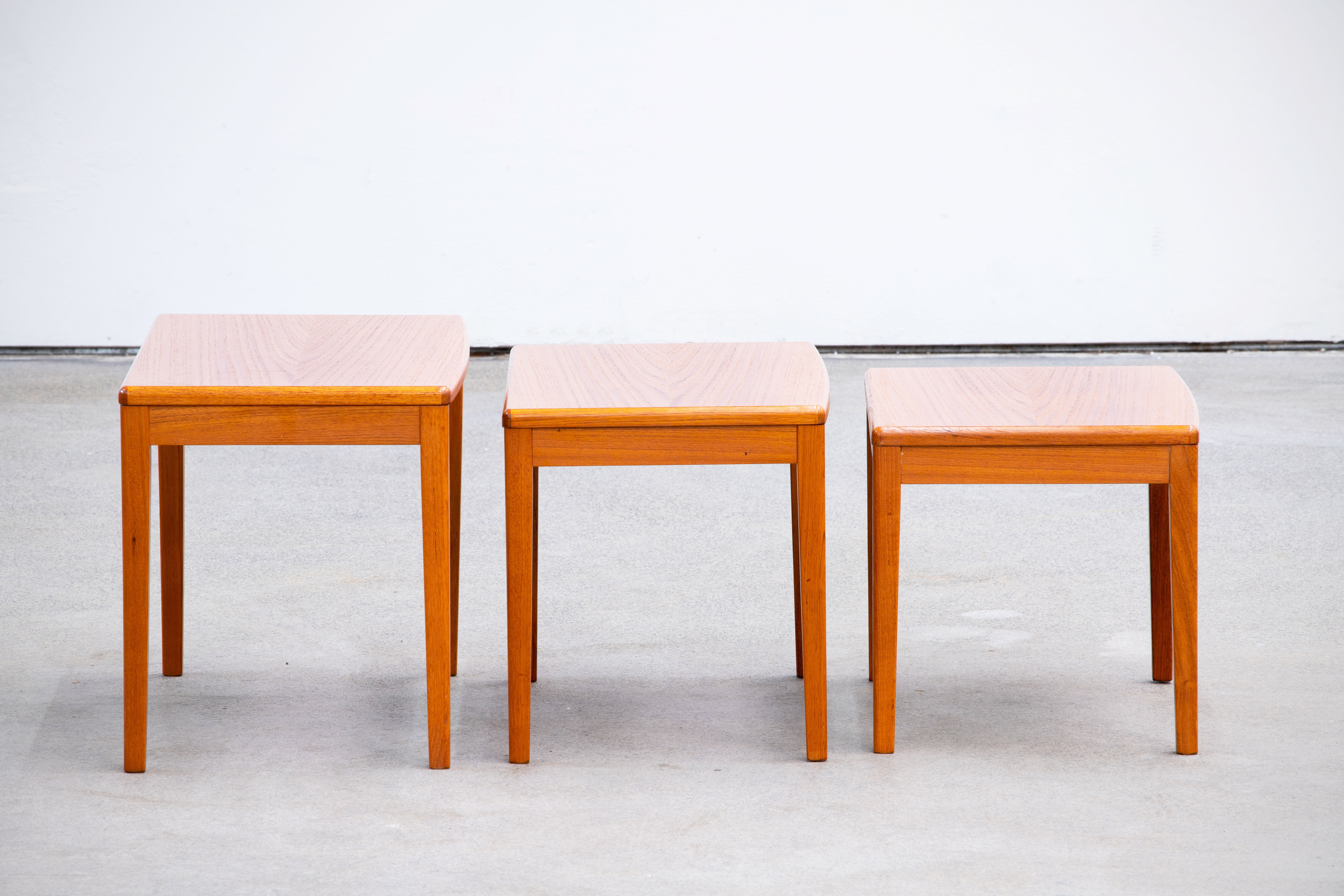 Scandinavian teak nesting coffee tables