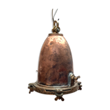 Industrial copper hanging lamp around the 1950
