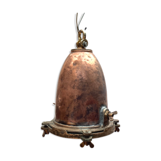 Industrial copper hanging lamp around the 1950
