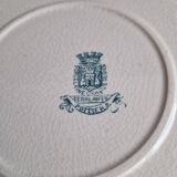Iron earth; Large round Gien dish, Poitiers model