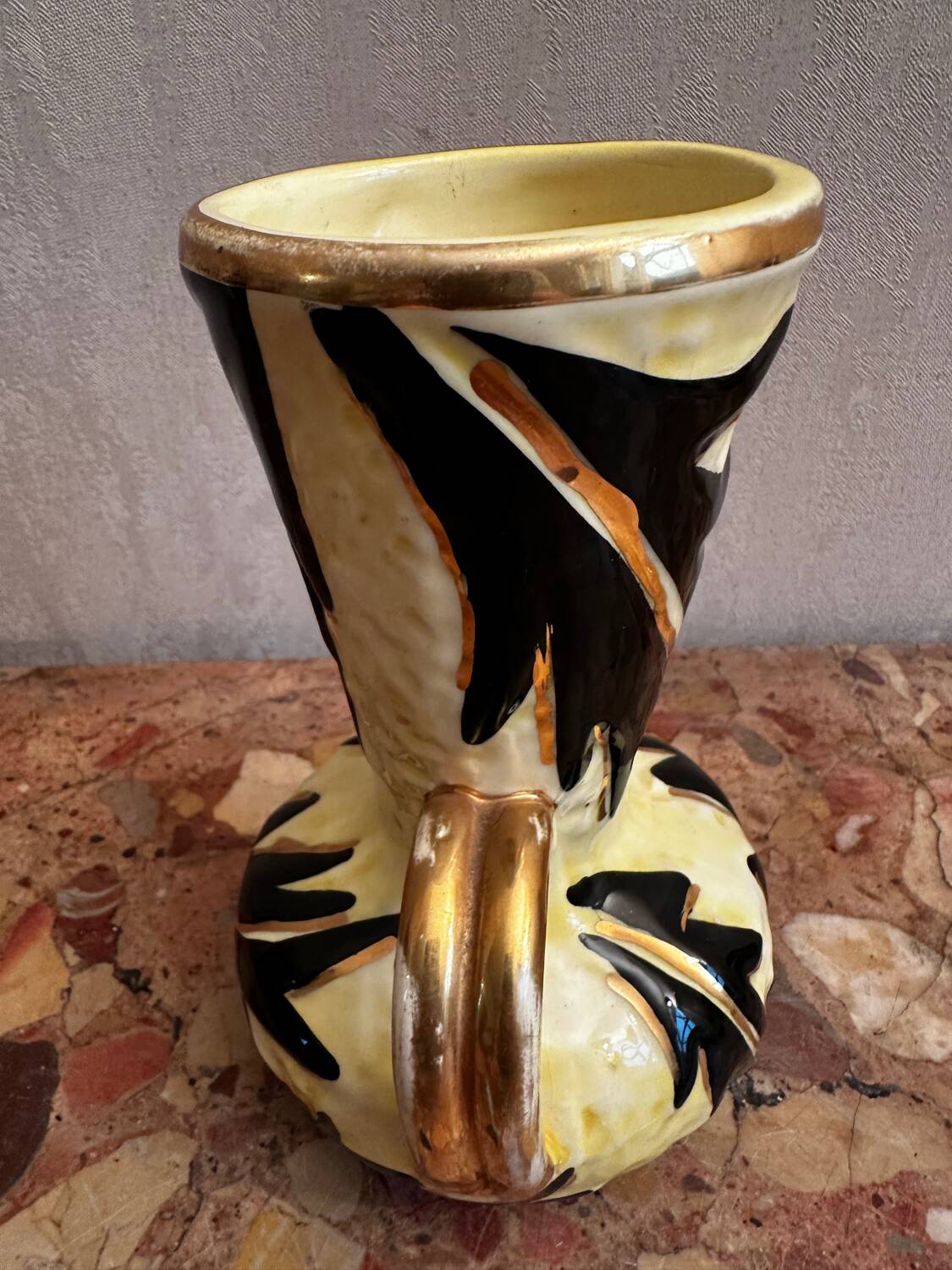 Vintage amphora vase signed JTF from Vallauris