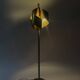 Italian Floor Lamp in Brushed Steel and Brass, 1970s