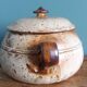 Stoneware tureen from Puisaye, signed Jean Pierre Prud’homme