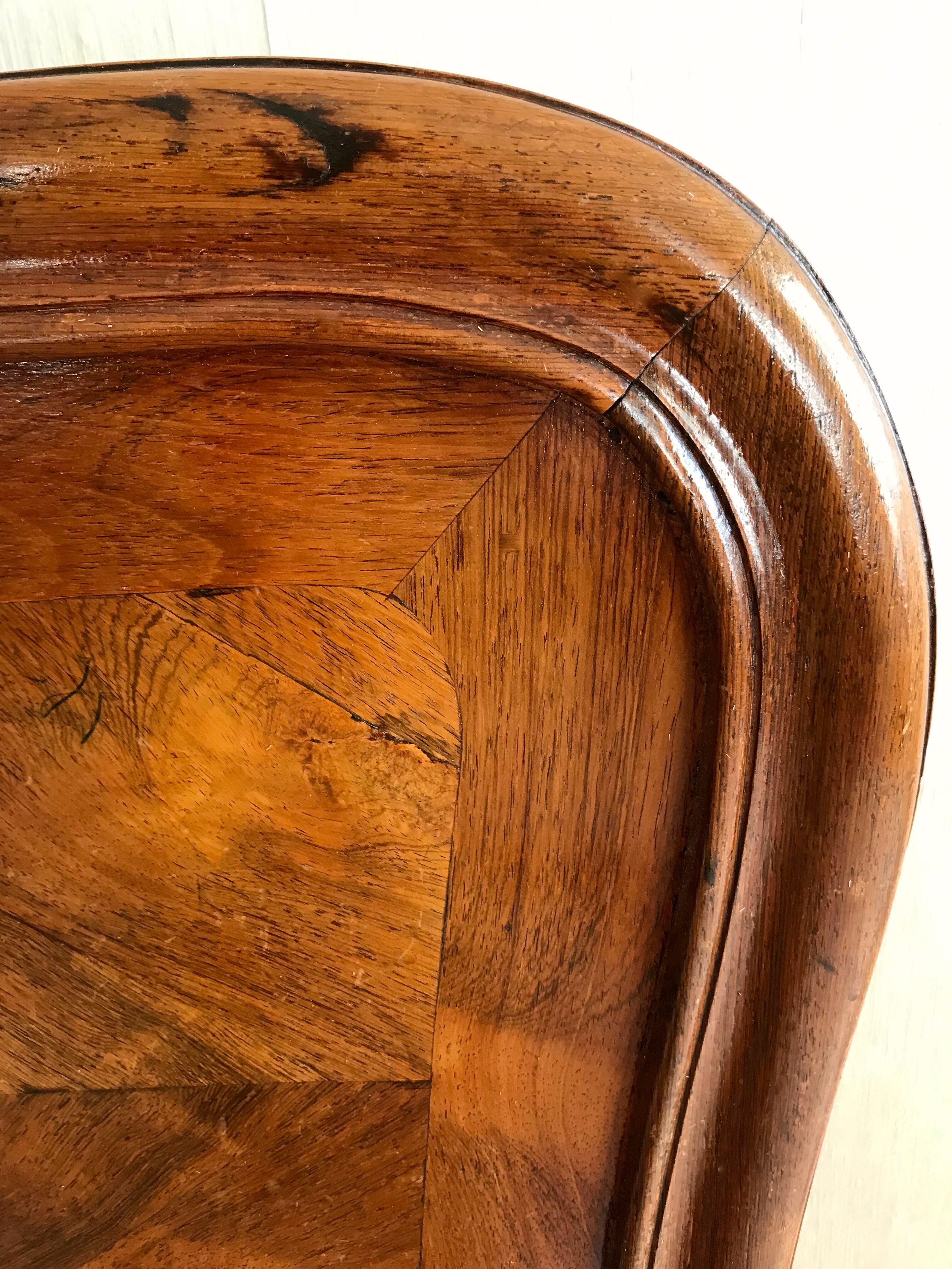 Old wooden bed nineteenth century rocaille style sign camus clermont ferrand