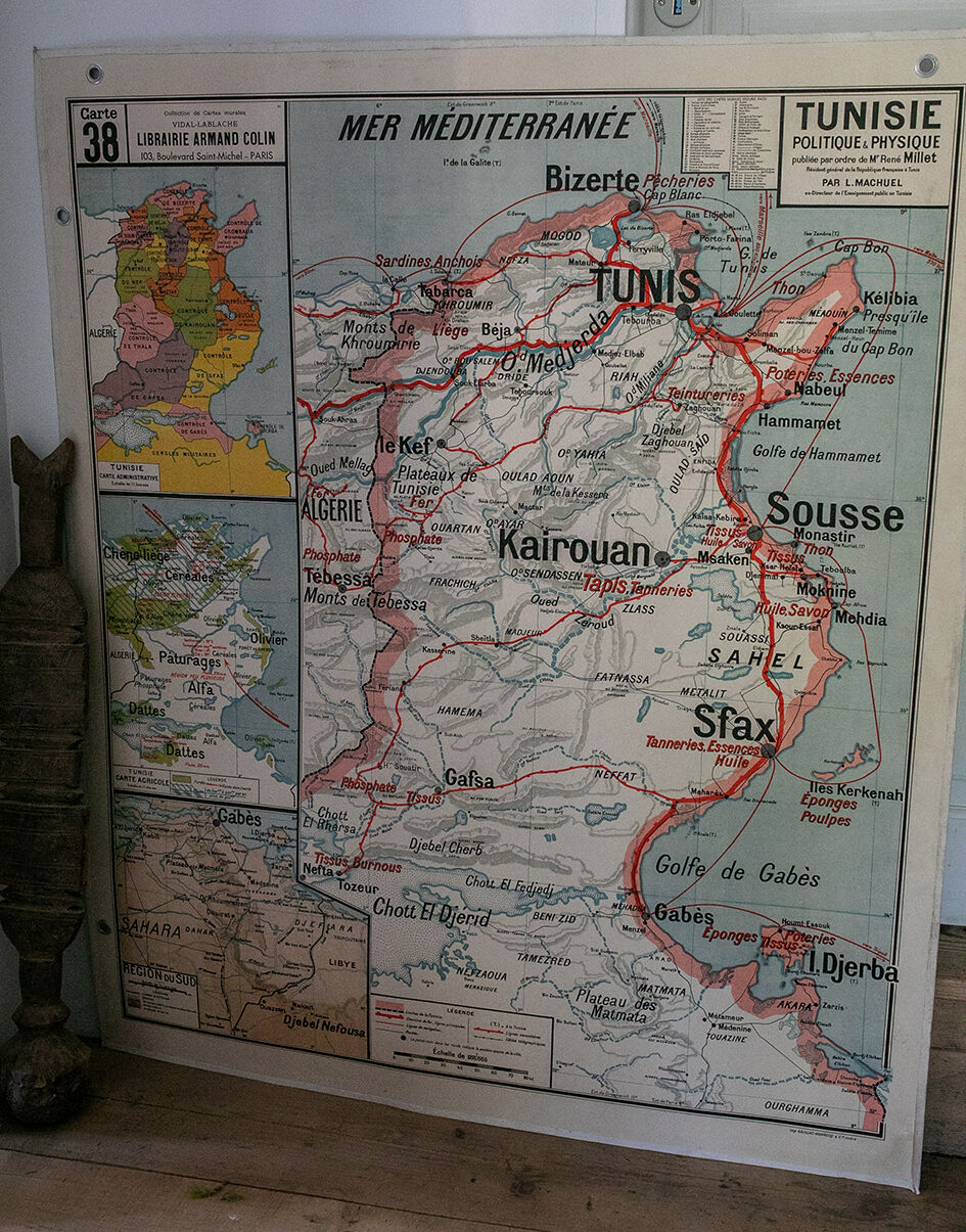 La carte de géographie Afrique Occidentale / Tunisie